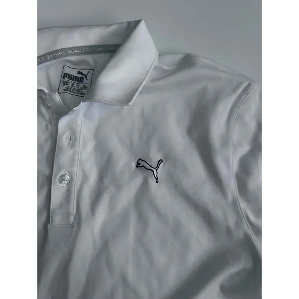 Puma Golf Polo - Boys XL - White with Slight Stain
